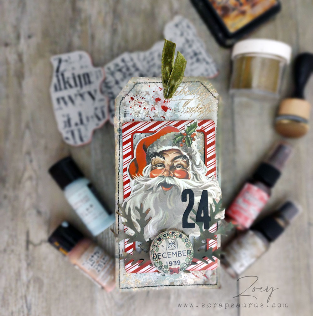 Tim Holtz -Stampers Anonymous Jolly Santa