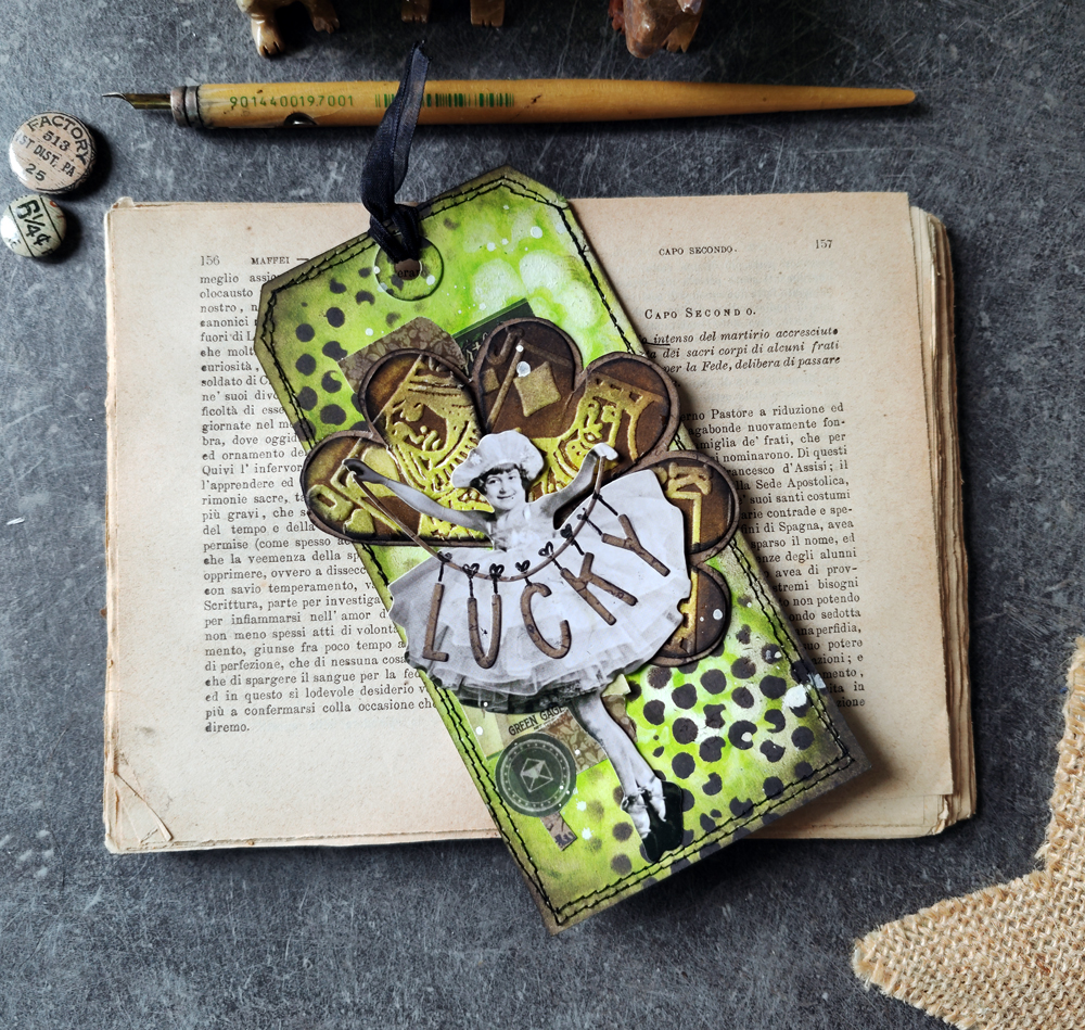 Mixed Media Lucky Tag Tim Holtz